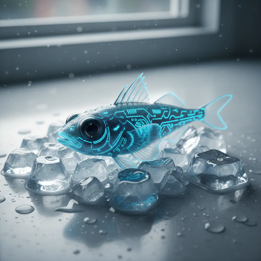 Neon blue deep water fish